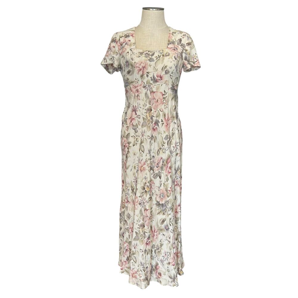 Benson Smith Vintage 80s Floral Maxi Dress Sz XS